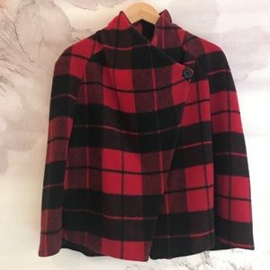 Anthropologie // Jack buffalo plaid poncho, size S